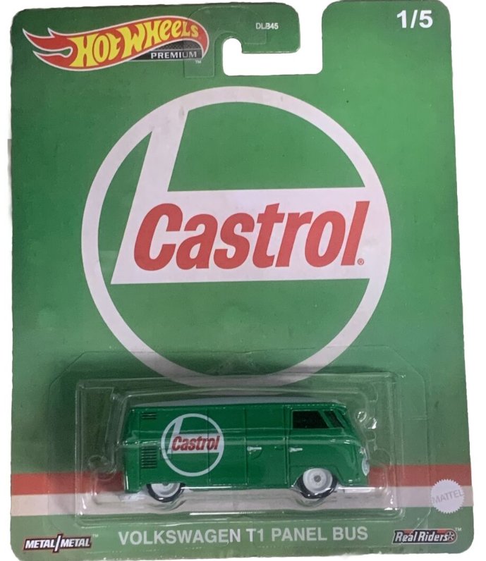 Volkswagen_T1_Panel_Bus_Castrol_9500_0 • CP00 • Hotwheels, Premium, Tematicos