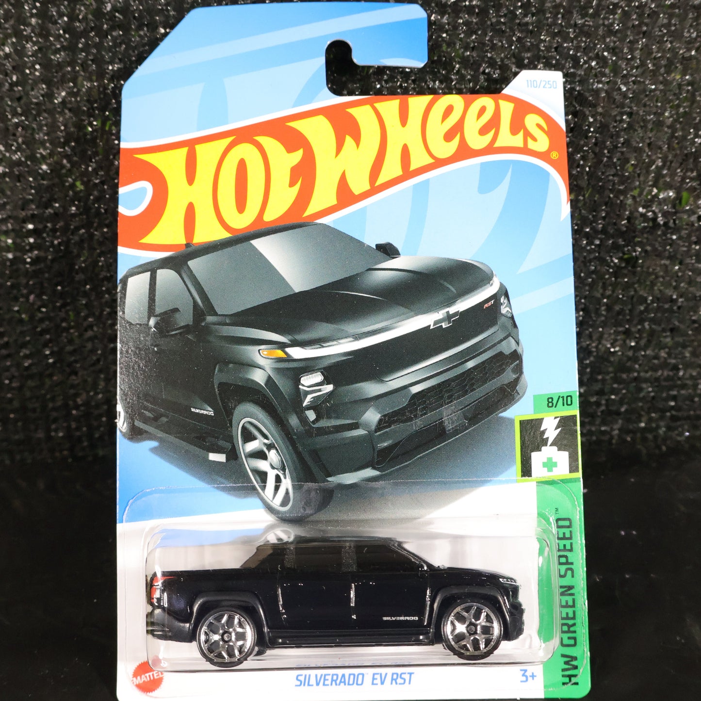 Silverado_EV_RST_HW_Green_Speed_Negro_2500_0 • B02 • Basico, Hotwheels