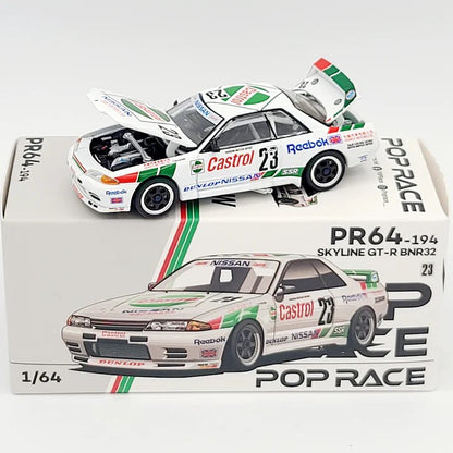 Pop Race PR64-194 Nissan Skyline GT-R BNR32 Castrol #23