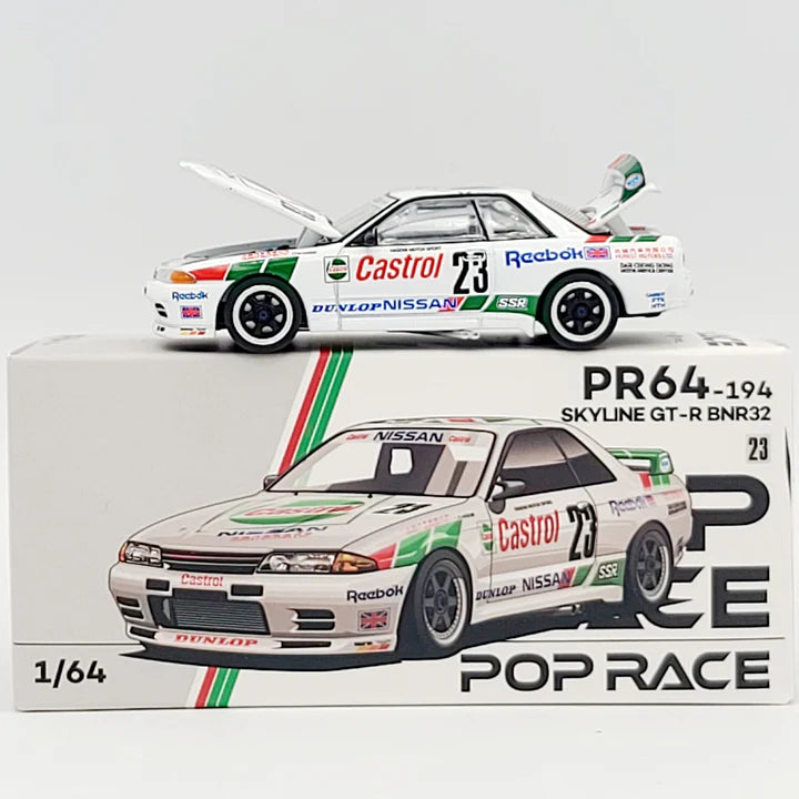Pop Race PR64-194 Nissan Skyline GT-R BNR32 Castrol #23