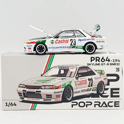Pop Race PR64-194 Nissan Skyline GT-R BNR32 Castrol #23