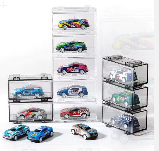 Acrilico Transparente Oscuro Hotwheels Apilable