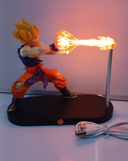 Lámpara Figura Goku Super Saiyajin – Kamehameha LED con Base USB