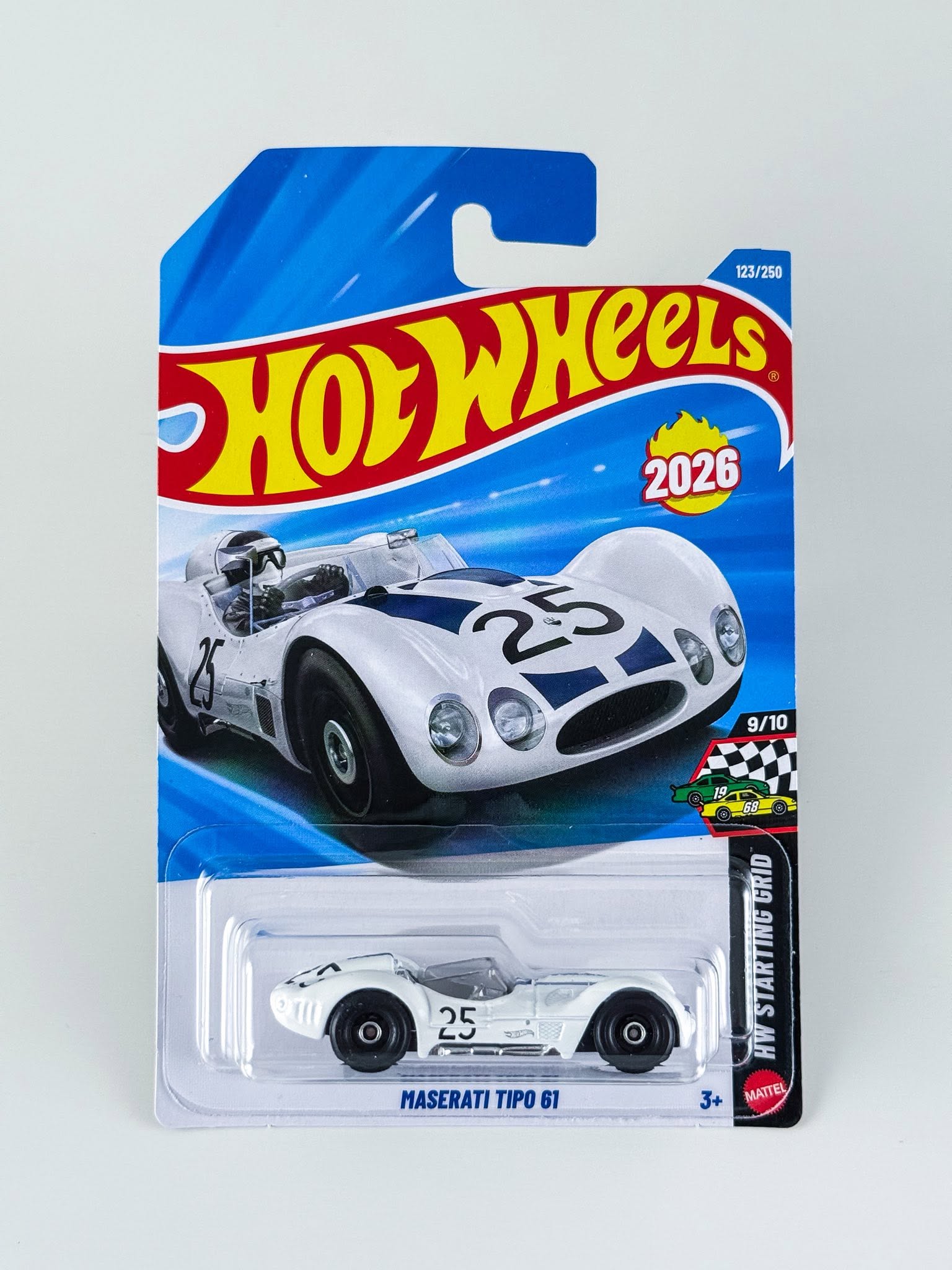Maserati Tipo 61 Hot Wheels HW Starting Grid 9/10 blanco numero 25