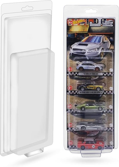 Protector Hotwheels para coleccion de 5 carros premium