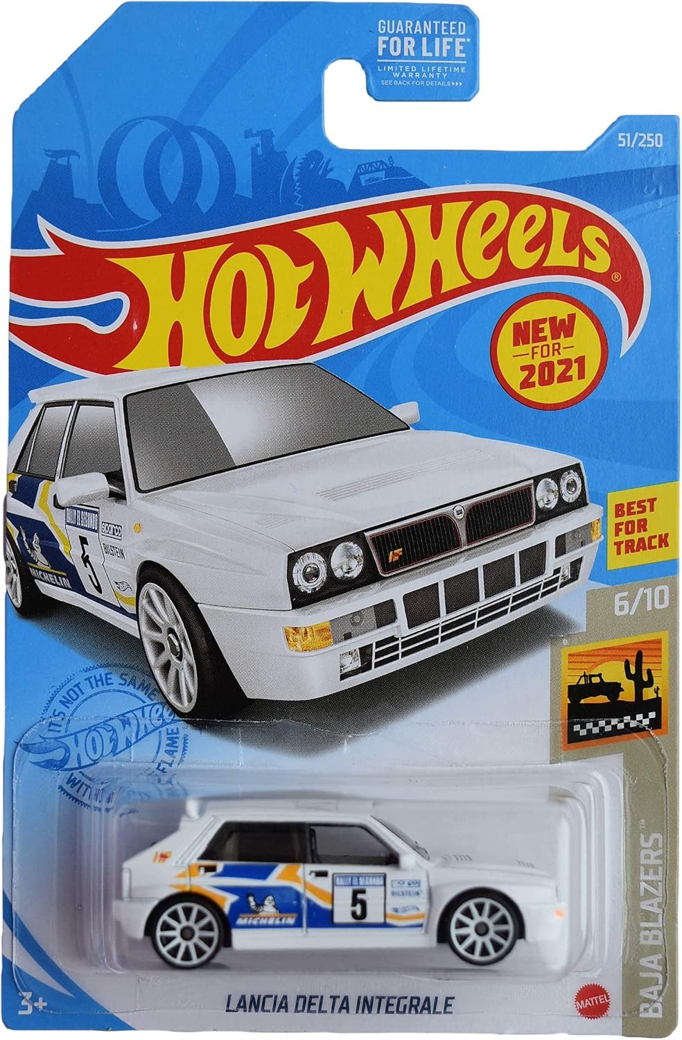 Lancia Delta Integrale Hot Wheels Baja Blazers 6/10 blanco rally Michelin
