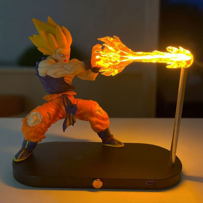 Lámpara Figura Goku Super Saiyajin – Kamehameha LED con Base USB
