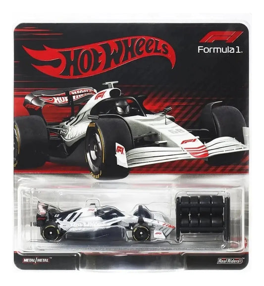 Hot Wheels Formula 1 F1 con rack de llantas