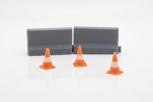 Set de Conos y Barreras en Miniatura 1:64