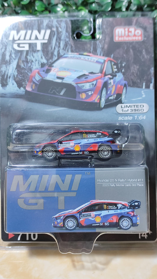 Hyundai i20 N Rally1 Hybrid #11 | 2023 Rally Monte Carlo 3rd Place | Mini GT