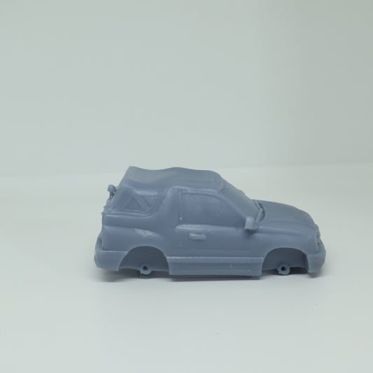 Impresion 3D Auto Inspirado en Chevrolet Tracker 2000 2 Puertas Escala 1:64