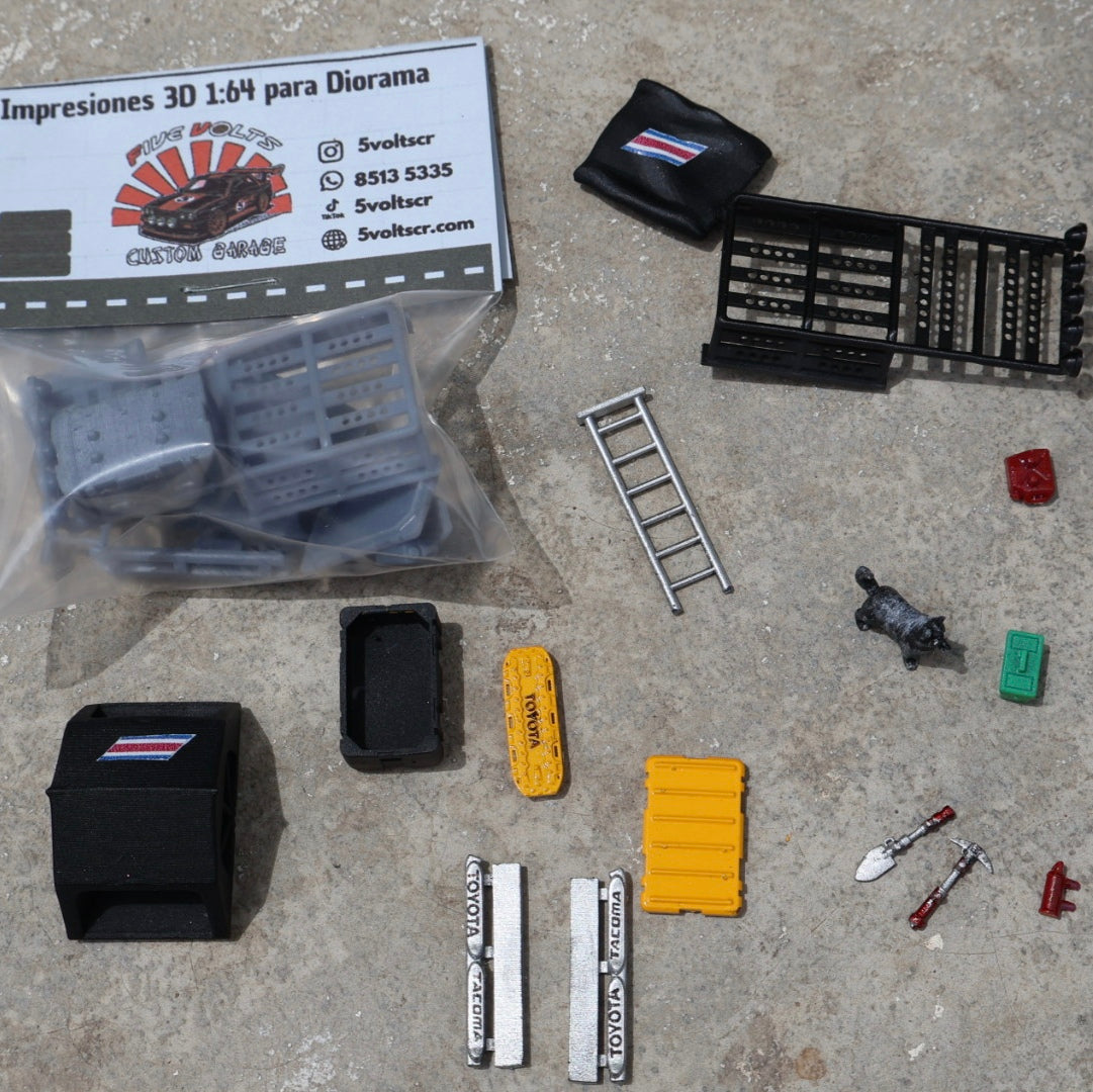 Set Diorama 1:64 Toyota Tacoma Off-Road