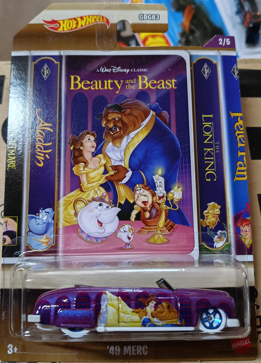 Hot Wheels Beauty and the Beast '49 Merc VHS Series packaging