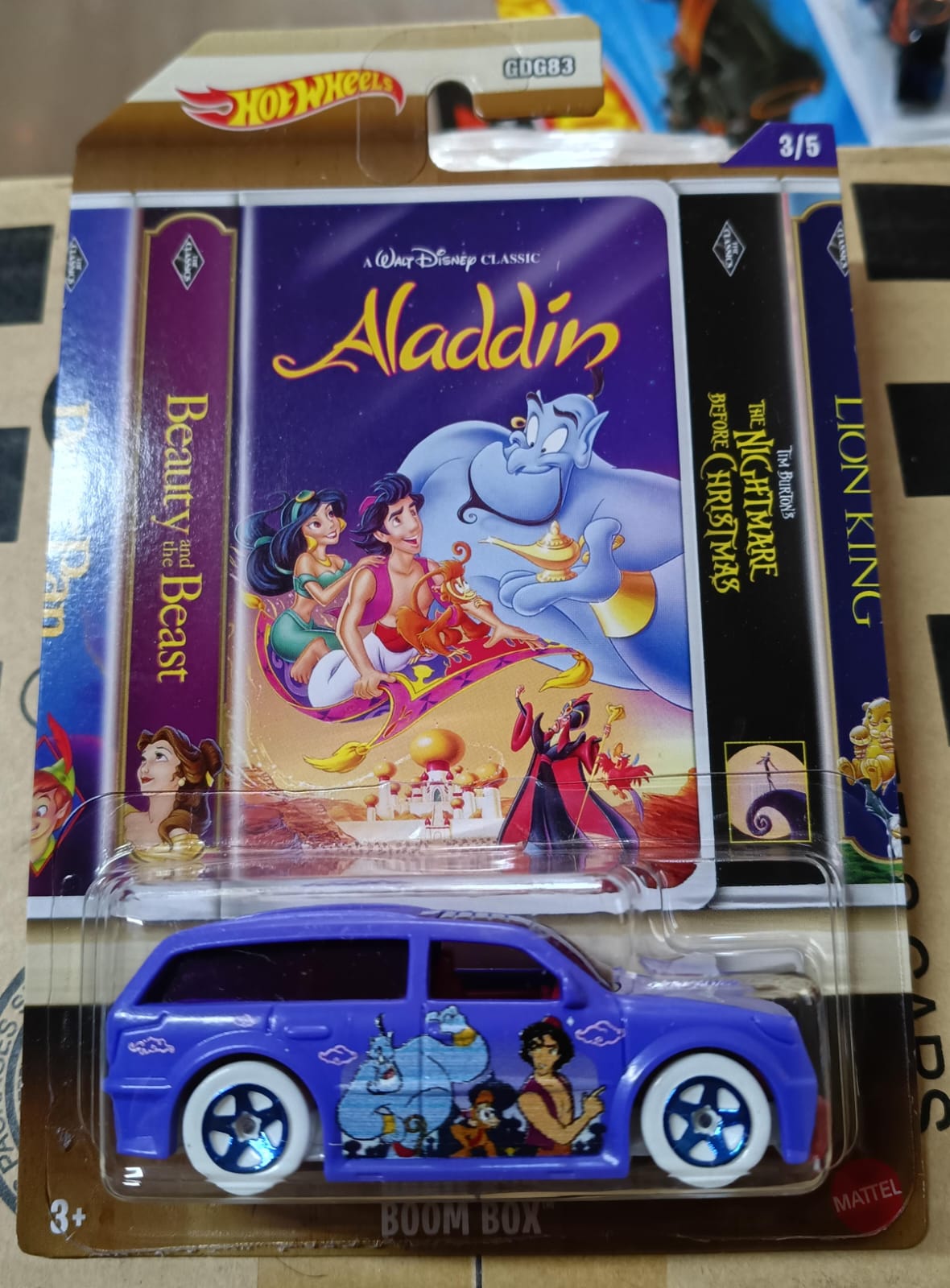 Hot Wheels Boom Box Disney VHS Aladdin 3/5