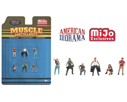 Muscle Mechanics American Diorama MiJo Exclusives 6 figuras die-cast 1:64