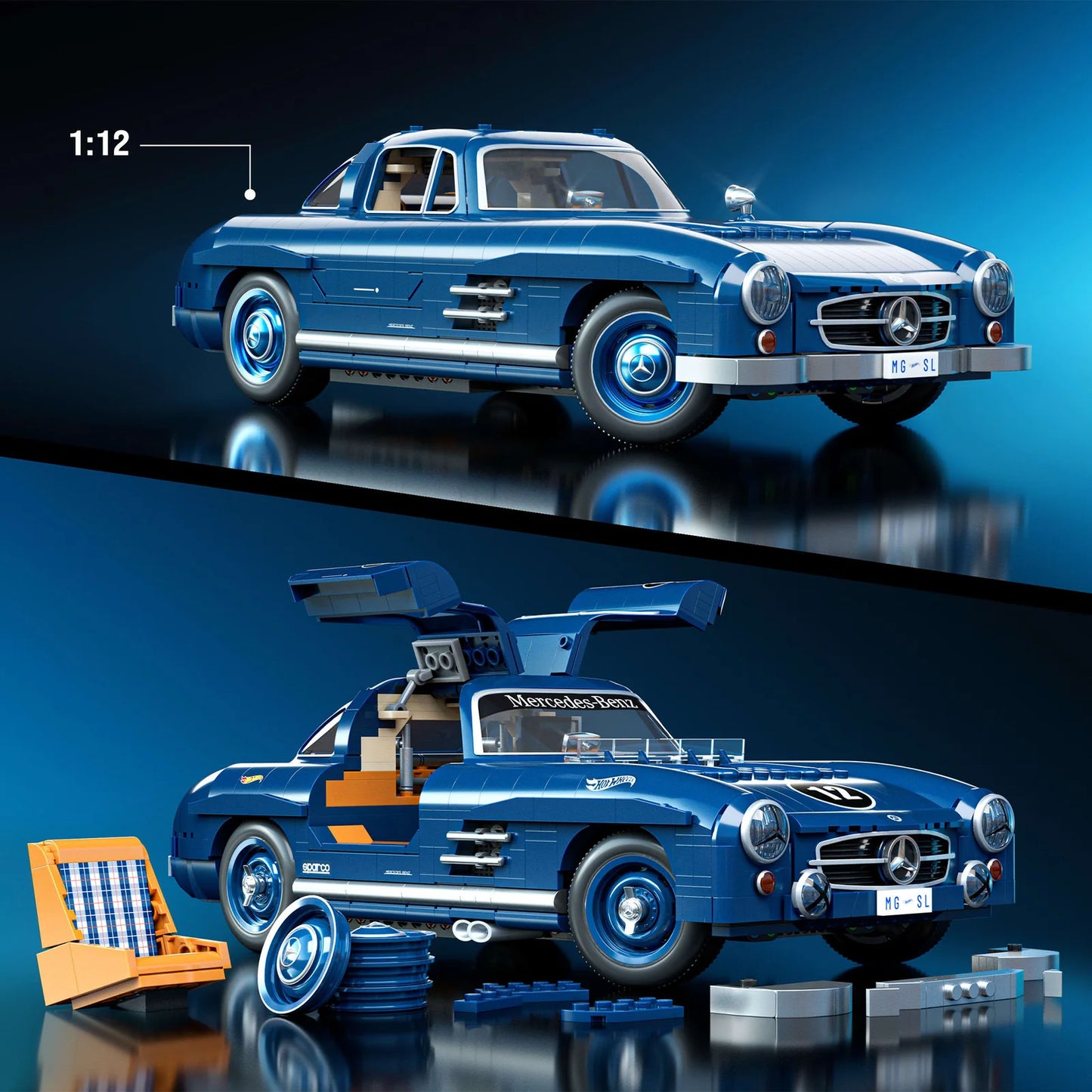 Mercedees Benz 300SL hotwheels brick