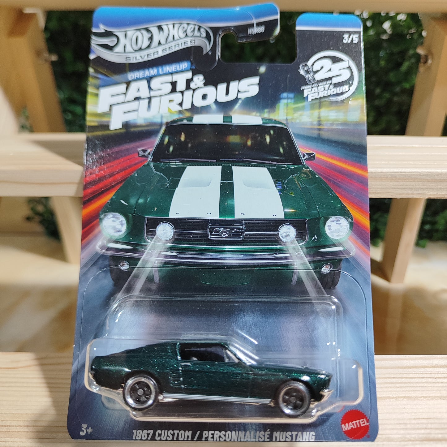 1967 Custom Personnalisé Mustang - Hot Wheels Silver Series Fast & Furious 25 Aniversario