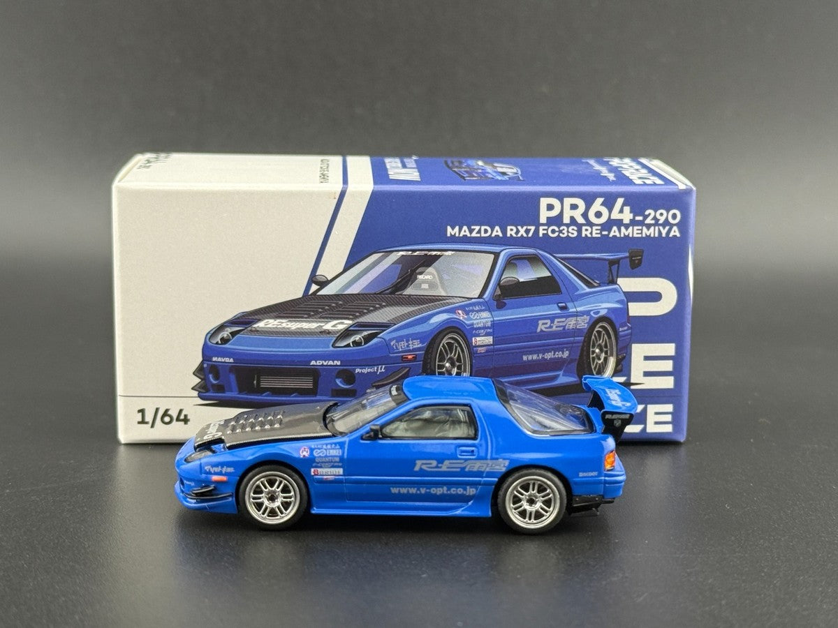 Pop Race PR64-290 Mazda RX7 FC3S RE-Amemiya Blue